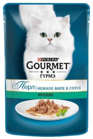 Корм для кошек Gourmet Нежное филе в соусе с кроликом 85г (упаковка 24 шт.)