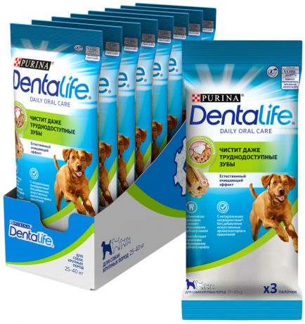 Лакомство для собак DentaLife для крупных пород для здоровья полости рта 106г (упаковка 6 шт.)