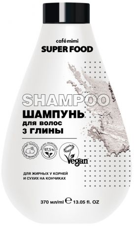 Шампунь для волос Cafe Mimi Super Food 3 глины 370мл