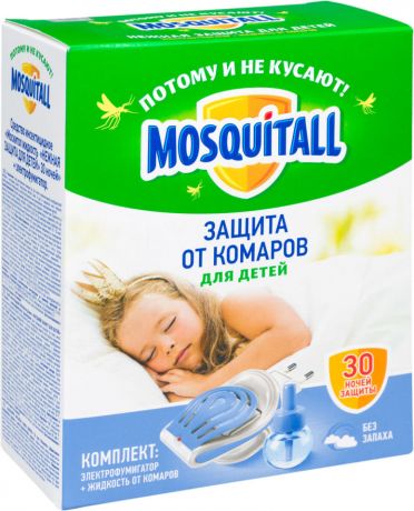 Средство от комаров Mosquitall Нежная Защита Электрофумигатор + Жидкость на 30 ночей