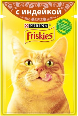 Корм для кошек Friskies с индейкой в подливе 85г