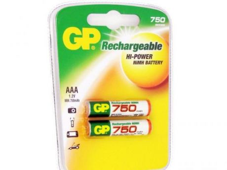 Аккумулятор 750 mAh GP GP75AAAHC-2CR2 AAA 2 шт