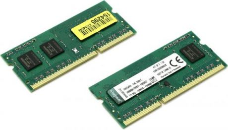 Оперативная память для ноутбука 8Gb (2x4Gb) PC3-10600 1333MHz DDR3 SO-DIMM CL9 Kingston KVR13S9S8K2/8 CL9