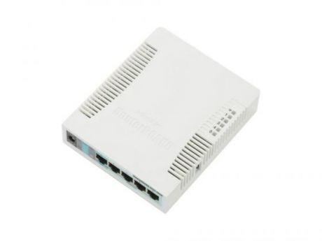 Беспроводной маршрутизатор MikroTik RB951G-2HnD 802.11bgn 300Mbps 2.4 ГГц 5xLAN USB белый