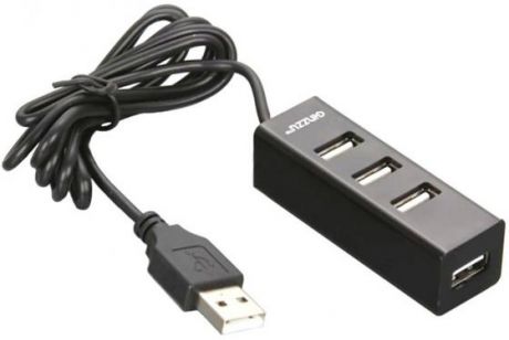 Концентратор USB 2.0 GINZZU GR-474UB 4 x USB 2.0 черный