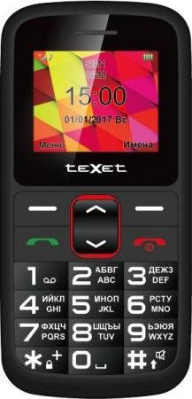 Мобильный телефон Texet TM-B217 черный красный 1.77