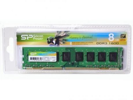 Оперативная память 8Gb (1x8Gb) PC3-12800 1600MHz DDR3 DIMM CL11 Silicon Power SP008GBLTU160N02