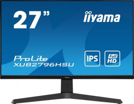 Монитор 27" iiYama ProLite XUB2796HSU-B1 черный IPS 1920x1080 250 cd/m^2 1 ms HDMI DisplayPort USB