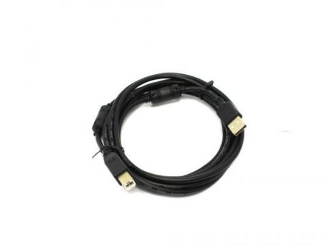 Кабель USB 2.0 AM-BM 3.0м 5bites позолоченные контакты ферритовые кольца черный UC5010-030A