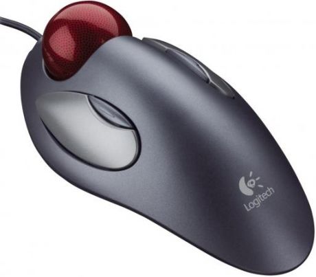 Мышь-трекбол Logitech TrackMan Marble серый USB 910-000808