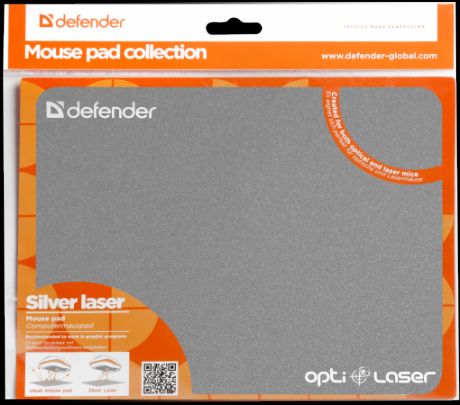 Коврик для мыши Defender Silver opti-laser ассорти- 5 видов 220х180х0.4мм 50410