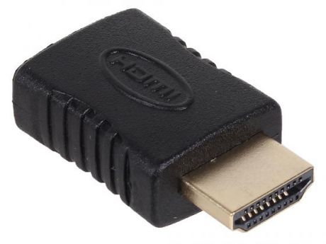 Переходник 3Cott 3C-HDMIM-HDMIF-AD206GP HDMI/M-HDMI/F позолоченные коннекторы черный