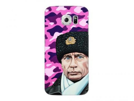 Чехол Deppa Art Case и защитная пленка для Samsung Galaxy S6, Person_Путин шапка,