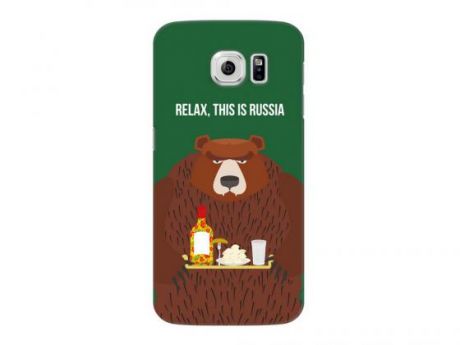 Чехол Deppa Art Case и защитная пленка для Samsung Galaxy S6, Патриот_Медведь,