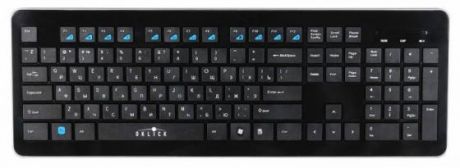 Клавиатура беспроводная Oklick 870S USB + Bluetooth черный