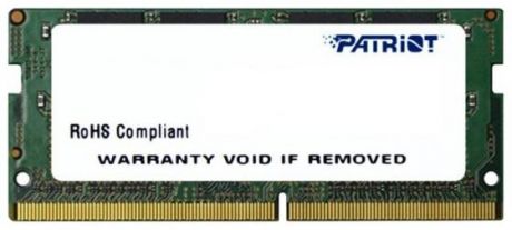 Оперативная память для ноутбука 4Gb (1x4Gb) PC4-19200 2400MHz DDR4 SO-DIMM CL17 Patriot PSD44G240082S
