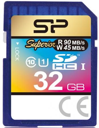 Флеш карта SD 32GB Silicon Power Superior SDHC Class 10 UHS-I 90 MB/s