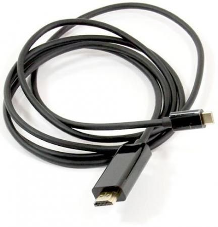 Кабель HDMI USB Type C 1.8м VCOM Telecom CU423C круглый черный