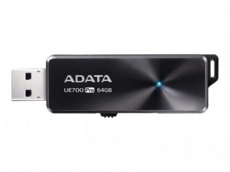 Флеш накопитель 64GB A-DATA UE700 Pro, USB 3.2, Черный, металлич, read/write 360/180Mb/s