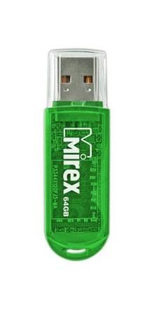 Флеш накопитель 64GB Mirex Elf, USB 2.0, Зеленый