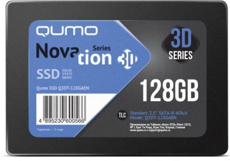 Твердотельный накопитель SSD 2.5" 128 Gb QUMO Q3DT-128GAEN Read 560Mb/s Write 540Mb/s 3D NAND TLC