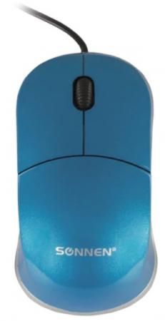 Мышь проводная Sonnen М-2241Bl голубой USB