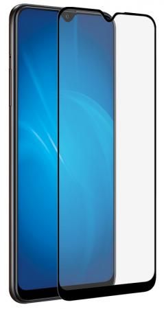 Закаленное стекло с цветной рамкой DF sColor-83 black (fullscreen+fullglue) для Samsung Galaxy A20s