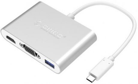 USB-концентратор Orico RCHV (серебристый) VGA*1, HDMI*1, Type-C*1, Type-A*1 USB type-c
