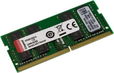 Модуль памяти SO-DIMM DDR 4 DIMM 16Gb PC21300, 2666Mhz, 1.2V, Kingston (KVR26S19S8/16) (retail)