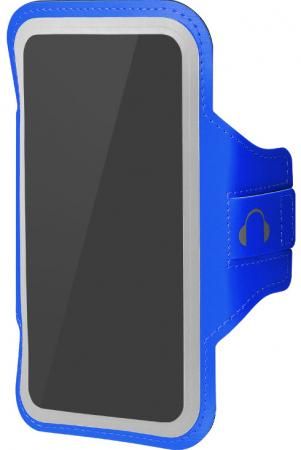 Чехол спортивный (неопрен+полиэстер) для смартфонов до 6.5 дюймов DF SportCase-04 (blue)