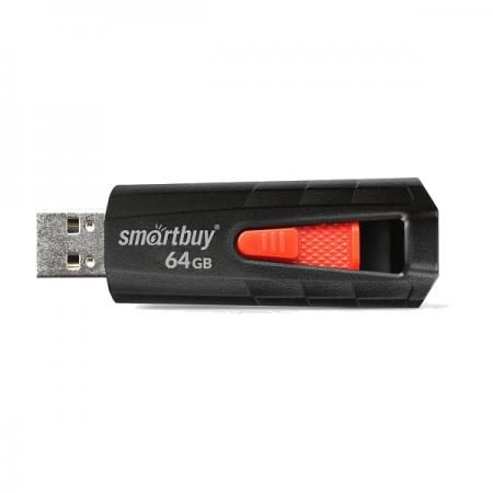 Внешний накопитель 32Gb USB Drive <USB3.0> Smartbuy IRON Black/Red (SB32GBIR-K3)