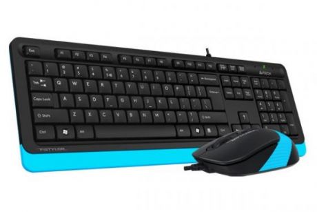 A-4Tech Клавиатура + мышь A4 Fstyler F1010 BLUE клав:черный/синий мышь:черный/синий USB[1147546]