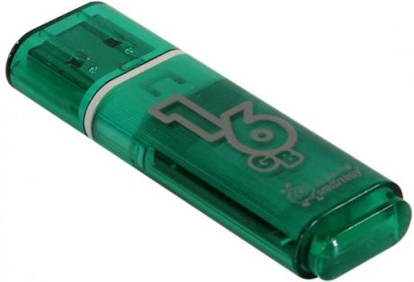 Флешка 16Gb Smart Buy Glossy USB 2.0 зеленый SB16GBGS-G