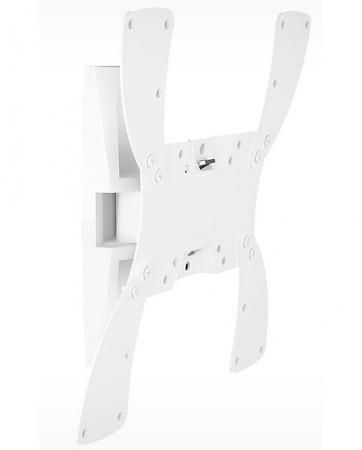 Кронштейн Holder LCDS-5019 белый для ЖК ТВ 10-37" настенный от стены 105мм наклон +15° поворот 40° до 30кг