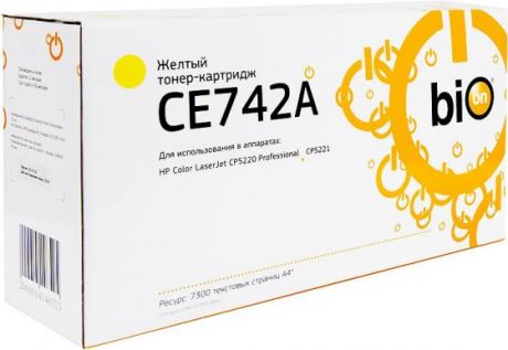 Bion CE742A Картридж для HP Color LaserJet CP5220 Professional CP5221 yellow,7 300 стр [Бион]
