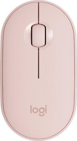 Мышь беспроводная Logitech Pebble M350 розовый USB + Bluetooth