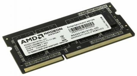 Оперативная память для ноутбука 2Gb (1x2Gb) PC3-12800 1600MHz DDR3L SO-DIMM CL11 AMD R532G1601S1SL-UO
