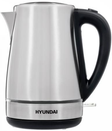Чайник электрический Hyundai HYK-S3020 1.7л. 2200Вт серебристый матовый/черный (корпус: металл)