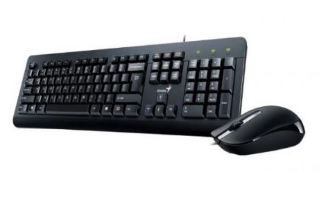 Клавиатура + мышь Genius Combo KM-160 Wired Keyboard and Mouse Combo. Spill-resistant keyboard (KB-115) and a race-design styling optical mouse (DX-160)