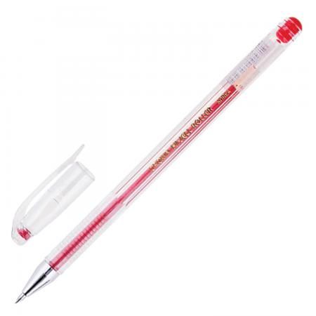 Гелевая ручка CROWN Hi-Jell красный 0.35 мм HJR-500B