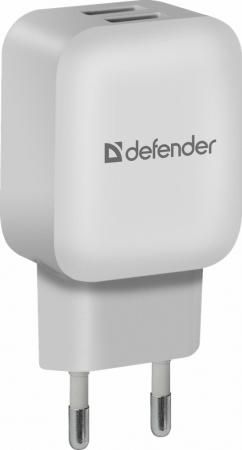Сетевой адаптер Defender EPA-13 белый, 2xUSB, 5V/2.1А, пакет