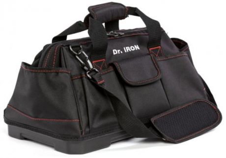 Сумка для инструмента с пластиковым дном с ремнем Dr. IRON DR1022 420х235х250мм