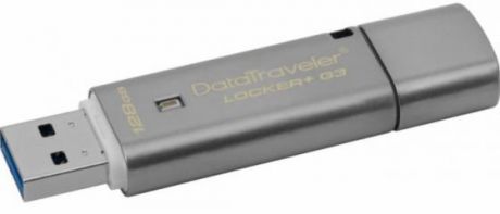 Флеш Диск Kingston 128Gb DataTraveler Locker+ G3 <DTLPG3/128GB>, USB3.0 серебристый