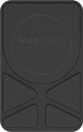 Магнитное крепление-подставка SwitchEasy MagStand Leather Stand для зарядного устройства Apple MagSafe. Совместимо с Apple iPhone 12&11. Внешняя отделка: искусственная кожа (полиуретан). Цвет: черный.