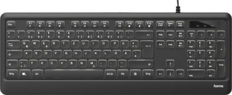 Клавиатура Hama KC-550 черный USB LED
