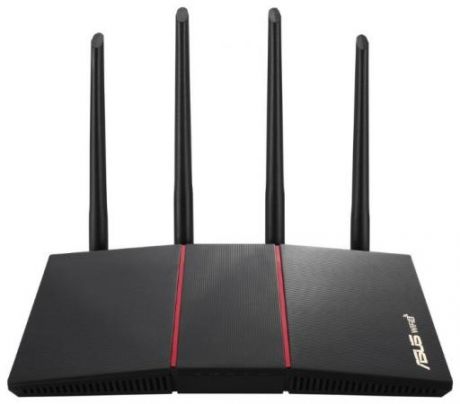 Wi-Fi роутер ASUS RT-AX55 802.11abgnacax 1775Mbps 2.4 ГГц 5 ГГц 4xLAN черный