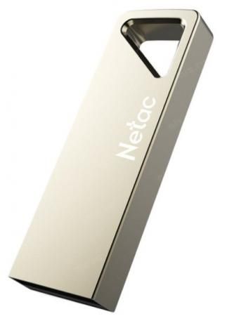 Флеш Диск Netac U326 64Gb <NT03U326N-064G-20PN>, USB2.0, металлическая плоская