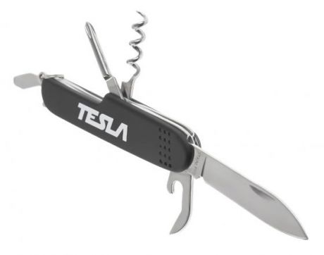 Нож перочинный TESLA KM-02 со штопором, нержавеющая сталь, полимерная рукоятка