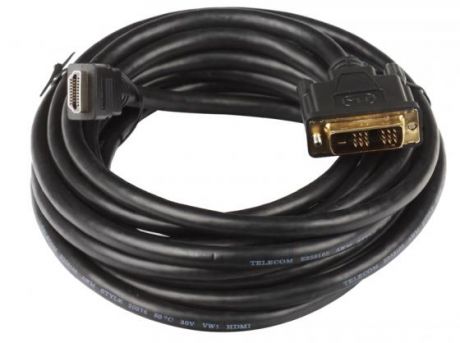 Кабель HDMI-DVI 5.0м Telecom позолоченные контакты CG480G/CG481G