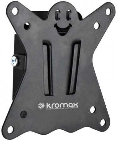 Кронштейн Kromax CASPER-100 черный LED/LCD 10-26" 0 степеней свободы 21 мм от стены VESA 100x100 водяной уровень max 15 кг